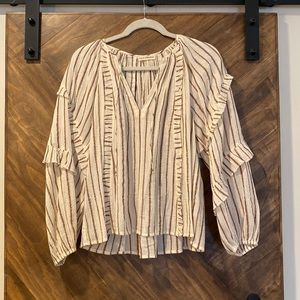 Ulla Johnson Metallic Striped Top